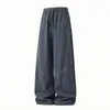 Calça Casual Funcional para Esportes ao Ar Livre para Homens, Estilo Primavera, Color-Blocking, Costura Cruzada, Punhos Ajustáveis, Calça Reta Solta
