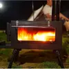 Barraca com Boca de Chaminé, Barraca Silenciadora de Lenha, Fogareiro com Chaminé, Tubo de Escape Modificado Estilo Camping Outdoor, Tubo de Escape