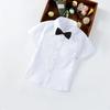 Camisa Blanca de Manga Corta para Niño Fábrica en stock Abrigos Blancos de Manga Corta para Niños Camisa de Verano para Bebé