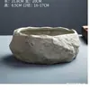Vaso de Flor de Rocha Vulcânica de Hainan Grama Moeda Grama Moeda Vaso de Flor Hidropônico Pedra de Imitação Bonsai Suporte de Flor de Cerâmica Criativo Sem Furos