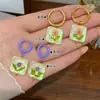 Pendientes de Flor de Dopamina a la Moda, Frescos y Exquisitos con un Toque de Lujo Ligero y de Alta Gama, Estilo Vacacional, Pendientes Versátiles con un Diseño Único