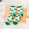 Calcetines de Navidad para adultos de terciopelo medio para ancianos de alce, calcetines de otoño e invierno para mujer, calcetines gruesos de toalla de terciopelo coral, calcetines transfronterizos