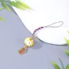 Colgante de Gato de la Suerte de Cerámica con Cuerda de Colores, Moderno y Versátil, Llavero para Teléfono, Colgante para Bolso, Colgante Pequeño, Regalo para Amigos, Adorno Exquisito