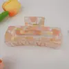 Design original cor ponto frito grampo de cabelo 10,5 cm quadrado plástico pintado clipe de tubarão acessório de cabelo para cabeça atacado