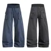 Pantalones cargo holgados de pierna ancha con cintura elástica Venta al por mayor de fábrica de prendas