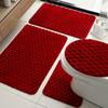 Conjunto de Banheiro Quatro Peças Cor Sólida Mais Vendido Transfronteiriço Tapete de Chão Tapete Absorvente Antiderrapante para Banheiro Tapete de Banheiro Tapete de Porta de Banheiro
