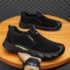 Sapatos de trabalho masculinos leves de sola macia sem biqueira de aço construção de um pedal canteiro de obras primavera e outono respiráveis lazer versátil resistente ao desgaste trabalho