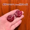 Pingente Natural de Alta Concentração Padrão Nuvem Dourada Roxa Fechadura Ruyi, Ornamento Pendente de Cinábrio, Caractere de Paz e Boa Sorte, Fechadura da Paz, Cinábrio
