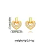Nuevos Pendientes de Zirconia Incrustada de Cobre con Forma de Corazón Exquisitos para Mujer, Estilo Coreano, Sencillos, Personalizados, de Alta Gama, Joyería de Pendientes Fresca