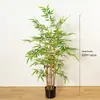 Simulação Bambu Verde em Vaso Decoração Interna Decoração de Paisagem de Jardim Externa Bambu Artificial Mini Bambu Bambu