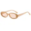 Gafas de sol con montura ovalada estilo Jennie 2026, Gafas de sol con montura negra Gm estilo callejero de celebridad de internet, Gafas de sol de montura pequeña de moda