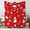 Manta de sofá estampada una imagen manta de aire acondicionado borde manta de terciopelo caliente Navidad para conjunto regalos de transfronterizo 3D
