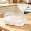 Caja de embalaje rectangular, caja de embalaje sándwich prensada en caliente, caja de sub-embalaje para rollo suizo, caja de frutas transparente, caja para hornear