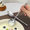 Cuchara brillante Youpin personalidad creativa cuchara de arroz de mango largo grande cuchara occidental restaurante 304 acero inoxidable cuchara de postre