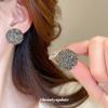 Pendientes de plata con forma de aguja, sencillos y llenos de diamantes, con diseño de moda, para mujer, de nicho, que combinan con todo, ligeros y lujosos.