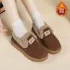Nueva colección Invierno 2026: botas casuales de algodón para mujer sin cordones, forradas de felpa y engrosadas para abrigar, botas de nieve, venta al por mayor para exportación