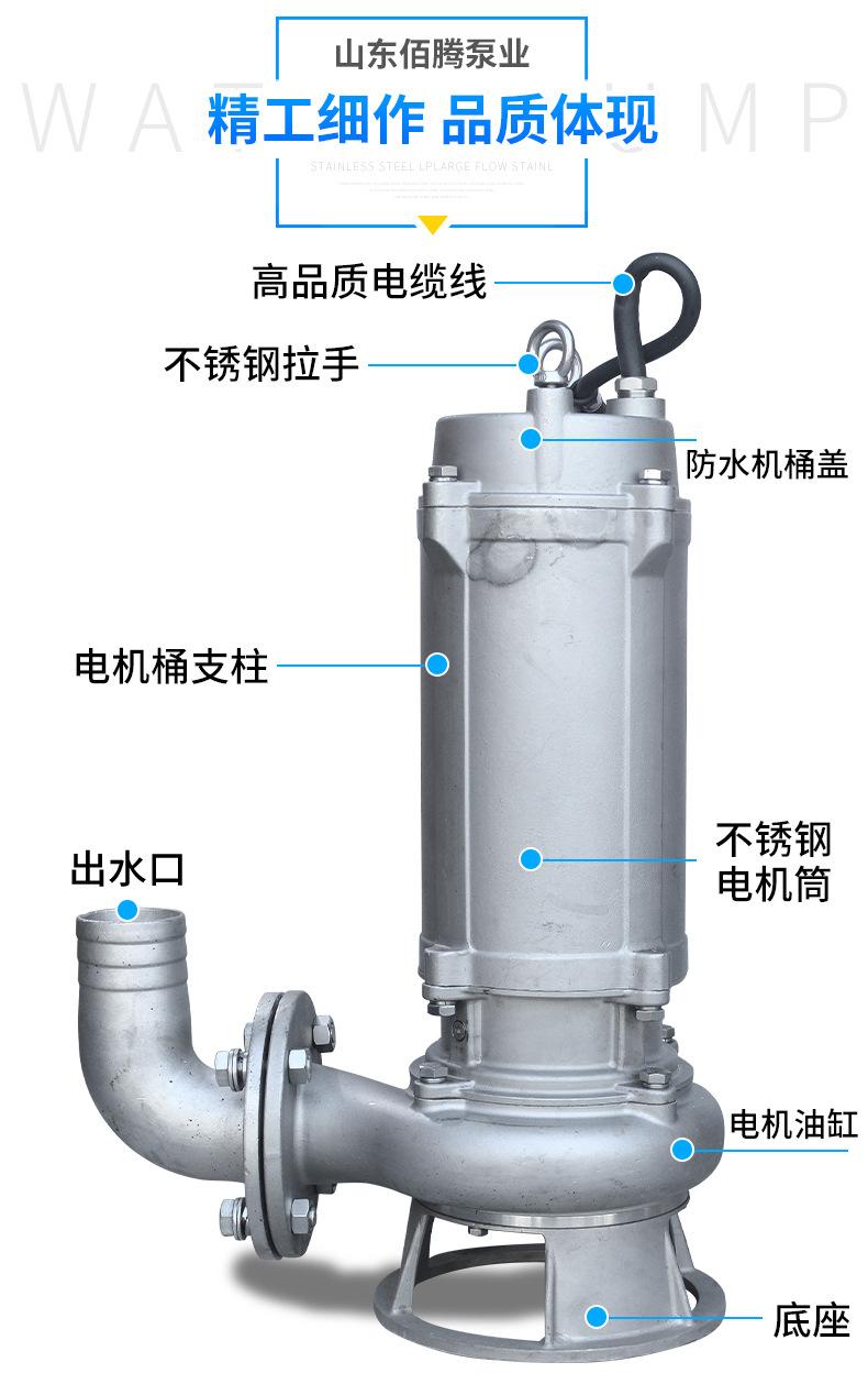 304全不锈钢切割式污水电泵_11