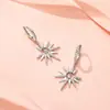 Puños y Pendientes de Moissanita de Alta Gama con Forma de Meteoro, Pendientes de Estrella Exquisitos y Dulces de Plata 925, Accesorios para Orejas Ligeros de Lujo y Compactos