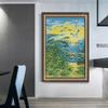 Punto de cruz Amanecer junto al mar sala de estar pequeño paisaje pintura decorativa material diy tienda agente bordado manual al por mayor