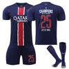 2425 París Casa Versión Champions League No. 7 Kvarla 10 Dembele 2 Hakimi Traje de Uniforme de Fútbol de Campeonato Camiseta