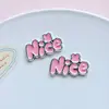 Abalorios de letras "nice" de lámina fina electrochapada, accesorios de cara sonriente, charms para zapatos de zuecos, accesorios para joyería DIY, accesorios para el cabello, pegatinas para fundas de teléfono