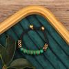 Pulsera de Piedra Natural Estilo Étnico Tibetano Nuevo Retro Simple Personalidad para Hombre y Mujer Serie Cuentas Nepalés Tejida