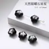 Peça Semi-acabada Esculpida Estrela de Arco de Obsidiana Prateada Natural Fábrica de Acessórios Feitos à Mão Venda Direta Acessórios para Joias DIY