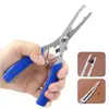 Pinzas de Pesca Pico de Águila Herramienta de Control de Peces Tijeras para Cortar Piel de Plomo, Línea PE, Extractor de Anzuelos, Pinzas Multifuncionales Extensibles para Señuelos
