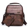 Bolso bandolera para hombre, bolso de hombro vintage de cuero, vertical, portátil, de negocios, informal, de cuero, tipo cartera, bolso para hombre.