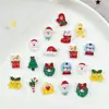 Novos Enfeites para Unhas Série Papai Noel Veado Cartoon Acessórios de Resina Capa de Celular Acessórios Artesanais DIY