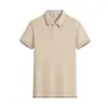 Camisa POLO de dos botones peso 230g verano color liso cuello solapa manga corta camiseta cultural camisa publicitaria imprimir texto de imagen