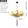 Lustre Pendente Disco Voador Tecido Lanterna Decorativa Lanterna Sala de Estar Sala de Jantar Estilo Chinês Móveis de Restaurante Pintados à Mão Chinês E27