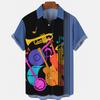Transfronterizo AliExpress 3D moda verano casual estación independiente venta caliente estampado camisa hawaiana para hombre vacaciones junto al mar
