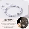 Pulsera Proyectora 100 Idiomas Europa y América Transfronteriza Te Amo Piedra Volcánica de 6 mm Turquesa Blanca Pulsera de Pareja
