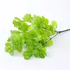 Planta Artificial Planta Verde Maceta Hojas Decorativas Pared de Plantas Arreglo Floral Accesorios Ramo de 7 Horquillas Hoja de Tortuga Hoja de Rábano Verde