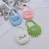 Mini bolso pequeño para teléfono móvil bolso cruzado bolso para auriculares Bluetooth hecho a mano diy ganchillo tejido lana hueco color lindo