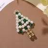 Atmosfera de Natal Pérola Cristal Pingente de Árvore de Natal Brincos DIY Bolsas Chaveiro Pingentes Acessórios