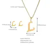 Juego de Joyería de Acero de Titanio Acero Inoxidable Collar Pendientes Comercio Exterior Transfronterizo Letras Inglesas Pendiente