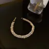 Pulsera Geométrica Cuadrada de Zirconia Moda Corea del Sur Elegante Pulsera de Amor Celebridad de Internet Lujo Ligero Simple Retro Joyería de Mano para Mujeres