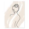 Pintura sin marco estilo nórdico Matisse blanco y negro arte abstracto línea pintura colgante blanco y negro sala de estar dormitorio sofá pintura decorativa