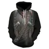 Sudadera con capucha de dos piezas falsas impresa en 3D para hombre, transfronteriza, para primavera y otoño, holgada, casual, deportiva