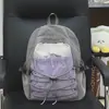 Mochila de senderismo con cordón de gran capacidad para exteriores, mochila ligera nueva de colorblock retro para hombre, mochila ligera de viaje, mochila escolar