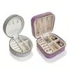 Caja de Embalaje para Joyería con Cremallera de Terciopelo Transfronteriza Caja de Almacenamiento de Joyería de Terciopelo Caja para Pendientes, Collares, Anillos