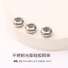 Aço Inoxidável Aço Titânio Contas Espaçadoras Joias Pulseira Contas Espaçadoras Redondas Espaçadores de Silicone Acessórios para Joias DIY
