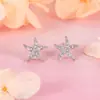 Pendientes Únicos y Hermosos de Estrella de Mar Brillante con Circonita, Versátiles Pendientes de Estilo Lujo Ligero para el Verano para Mujer