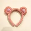 Diadema de felpa con orejas de gato Flash, mascarilla para mujer, diadema antideslizante, tocado de dibujos animados lindo para niños