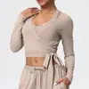 Ropa de Yoga de Una Pieza con Tirantes de Manga Larga Cepillada Nueva Transfronteriza Ajustada Ropa Deportiva de Ocio al Aire Libre Ropa de Fitness para Mujer