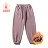 Calça de Fleece Black Fleet para Caminhada ao Ar Livre Masculina de Inverno com Forro de Veludo Espesso e Punho Quente, Calça de Moletom Casual