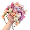 Diadema Corona de Hadas Florales Estilo Bosque con Cinta para Mujeres, Nuevo Modelo 2026, Adorno para Sesión de Fotos de Princesa