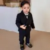 Conjunto de Traje para Niños Primavera y Otoño 2026 Nuevo Moderno y Elegante Traje para Niños, Ropa Formal Estilo Coreano para Niños Pequeños
